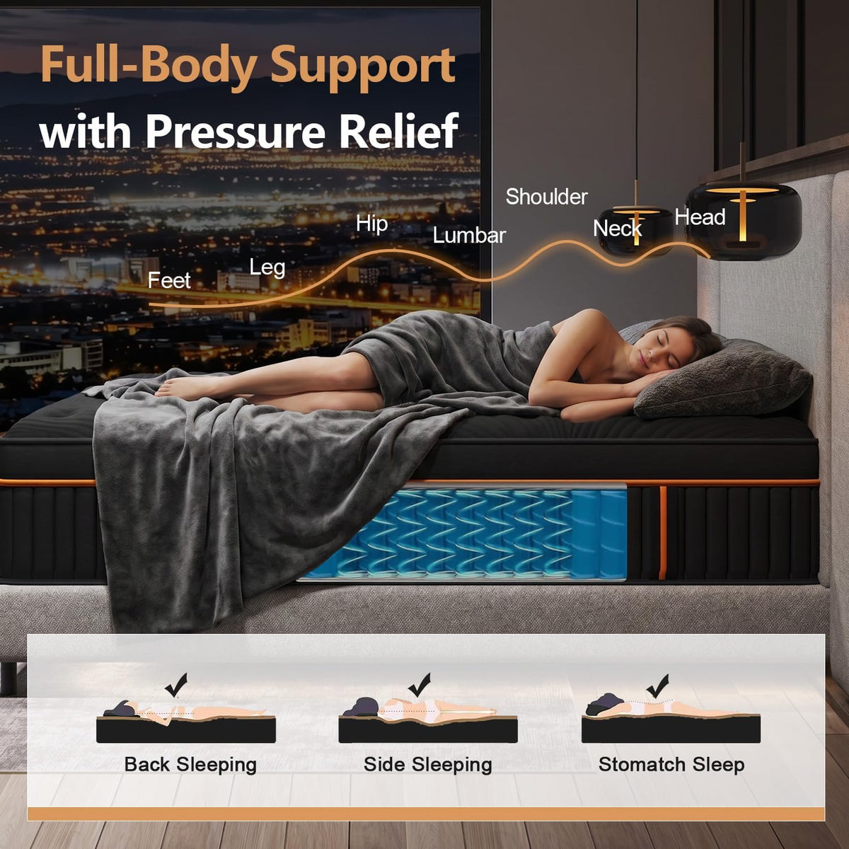 🌙 Upgrade Your Sleep with the Ultimate Hybrid Mattress – Limited Time Offer! 🛏️
