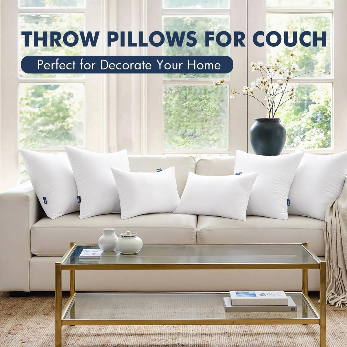 🛋️ Fluffy, Full & Fabulous – Premium Pillow Inserts for Every Space! ✨