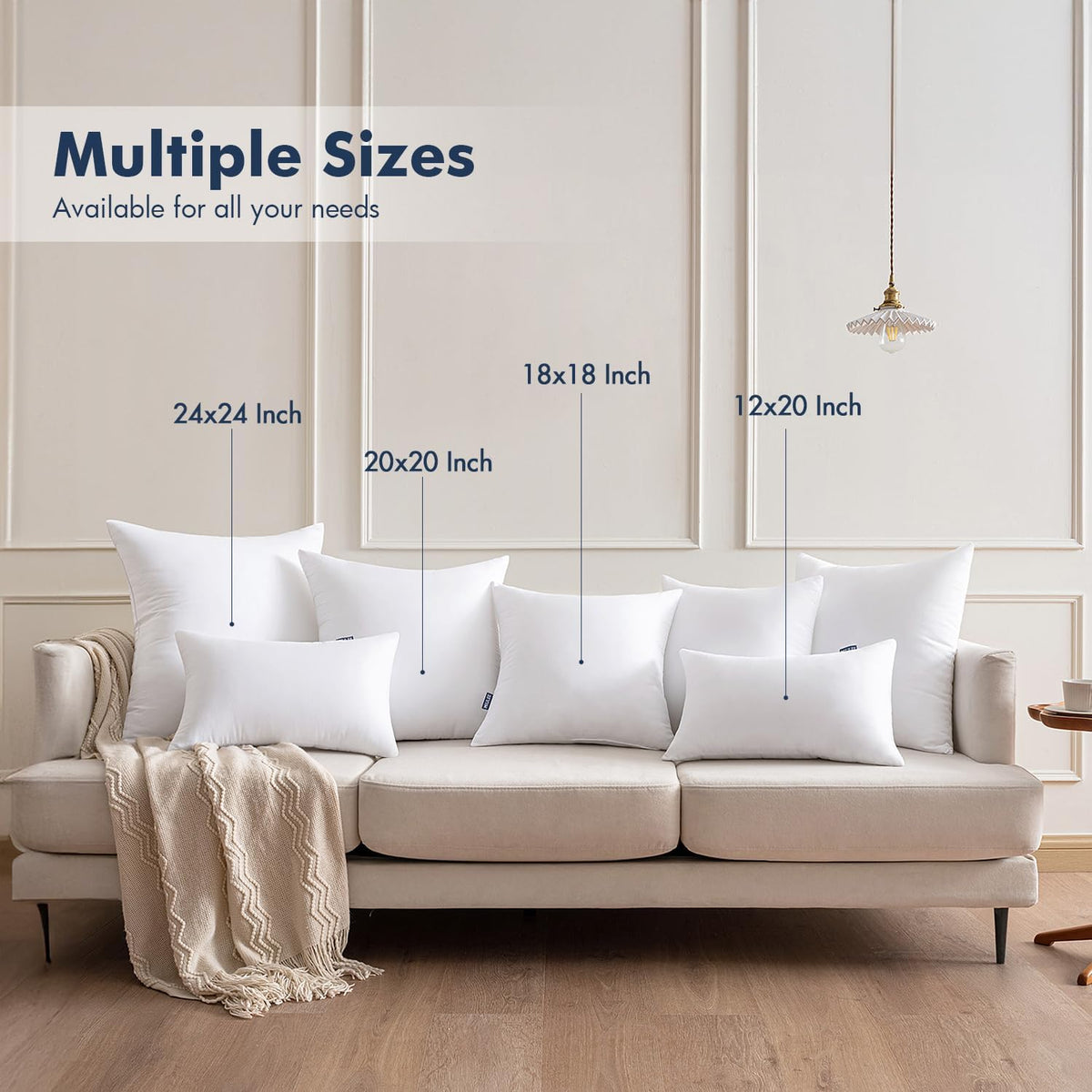 🛋️ Fluffy, Full & Fabulous – Premium Pillow Inserts for Every Space! ✨