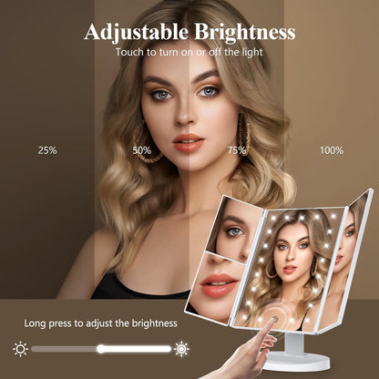 🔍 Lighted Trifold Magnifier – Portable LED Magnifying Glass for Reading & Crafts 💡