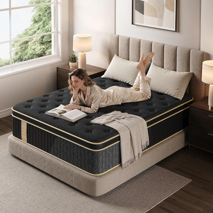 🛏️ Queen Hybrid Mattress – Medium Feel, Maximum Comfort! 🌙